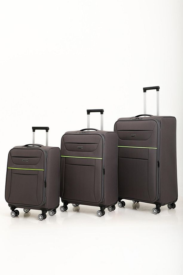 Gri Unisex 3'Lü Valiz Seti Fsl0012-2025 4 Tekerlekli - 1