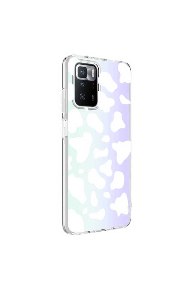 Redmi 10 Case Vrdr M-Blue Patterned Cover - Cow No2