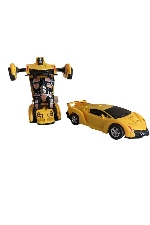 Transformers Robot Çek Bırak Kendiliğinden Robota Dönüşen Lamborghini Araba Sarı - 3