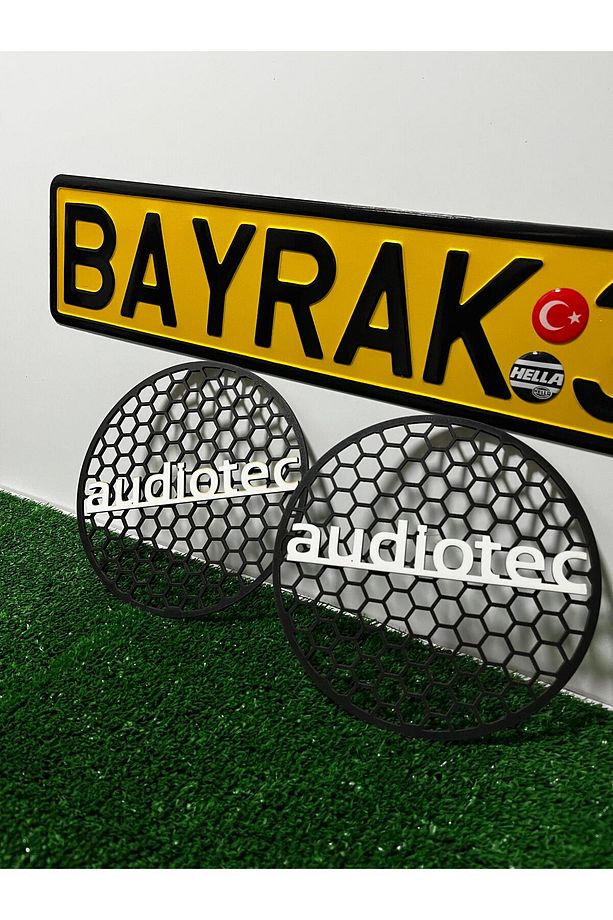 20CM Audiotec Yazılı Midrange Kapağı 20Cm Midrange Hoparlör Kapağı Yazılı Kasnak - 4
