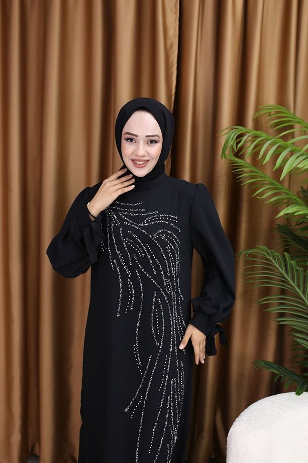 Cemre Model Elbise Siyah - 1