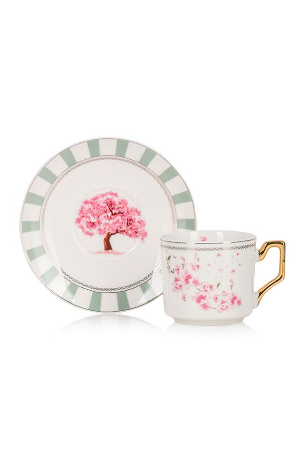 LCW HOME Karişik Çiçek Desenli 2 Kişilik Porselen Kahve Fincan Takımı 90 Ml T T - 4
