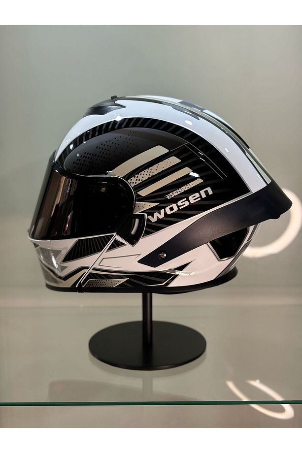 Ws-202 Güneş Gözlüklü Çene Açılır Kask Siyah Vizörlü D1 - 4