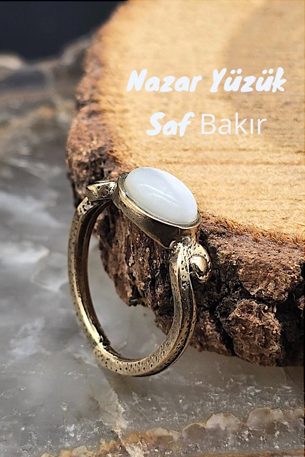 Pure Copper Women's White Cat Eye Ring Adjustable Trend (Gift, Birthday, Daily)