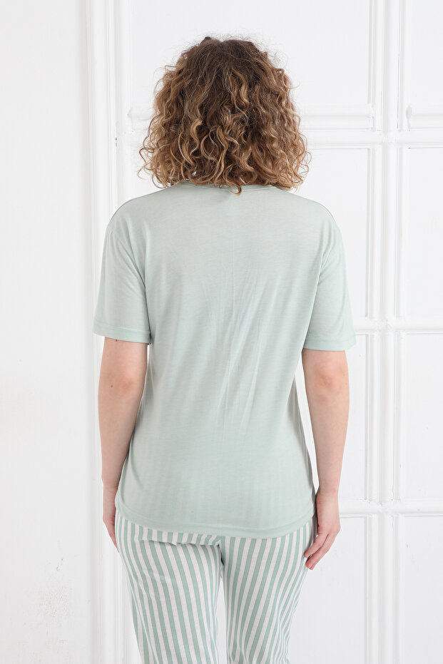 Summer Striped Pajama Set - 8