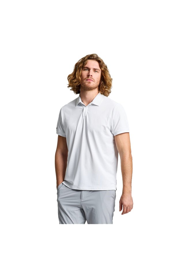 Tech Pique Polo Ss Men's White T-Shirt Men's T-Shirt A108006S01