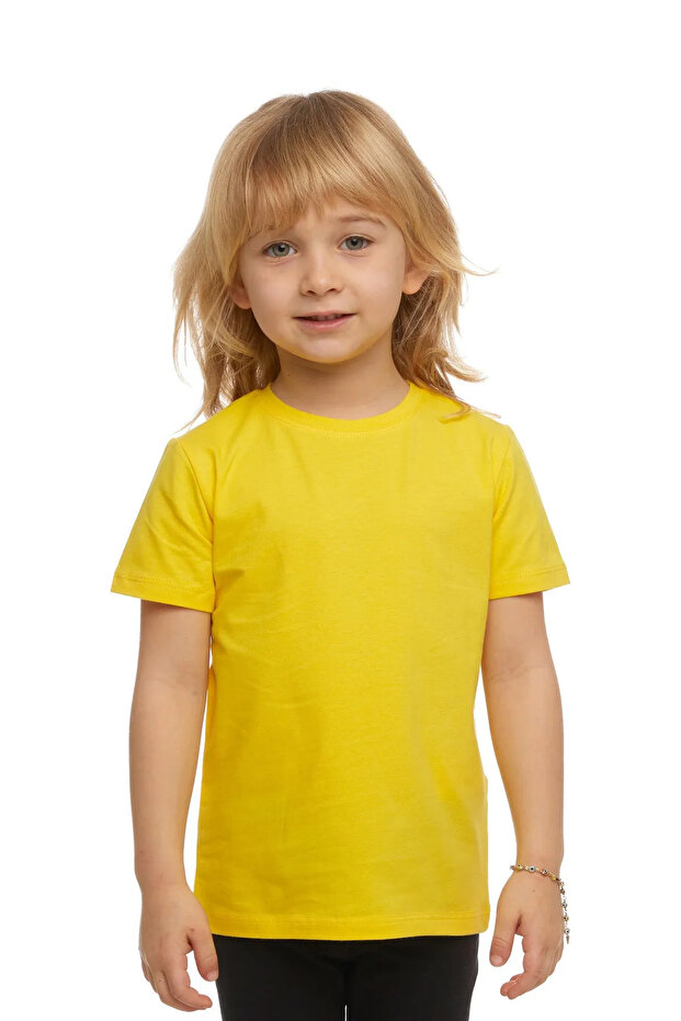 Hand Children's Solid Yellow Tshirt - 2