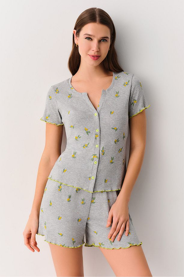Mina Maskülen Şort Pijama Takımı - 2