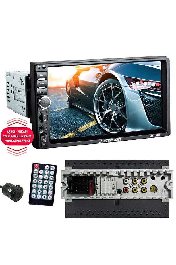 JS-1990 Double Teyp Kameralı 7" 4X55W Mirror Link BT/USB/SD/MP5/AUX/FMTOFAS SERİ - 1
