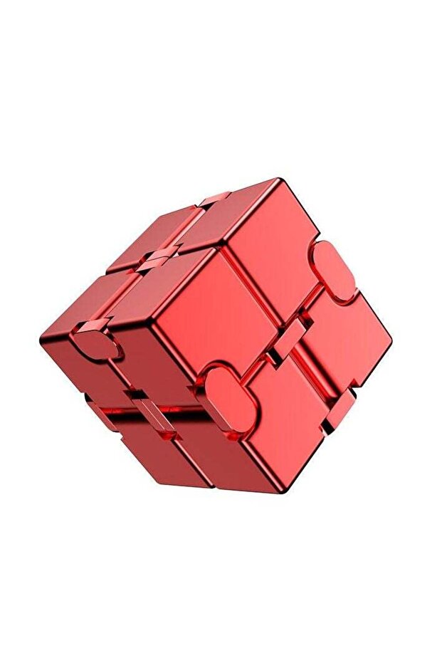 Metal Rubik’s Cube Portable Puzzle Toy, Sturdy & Durable Stress Reliever Red