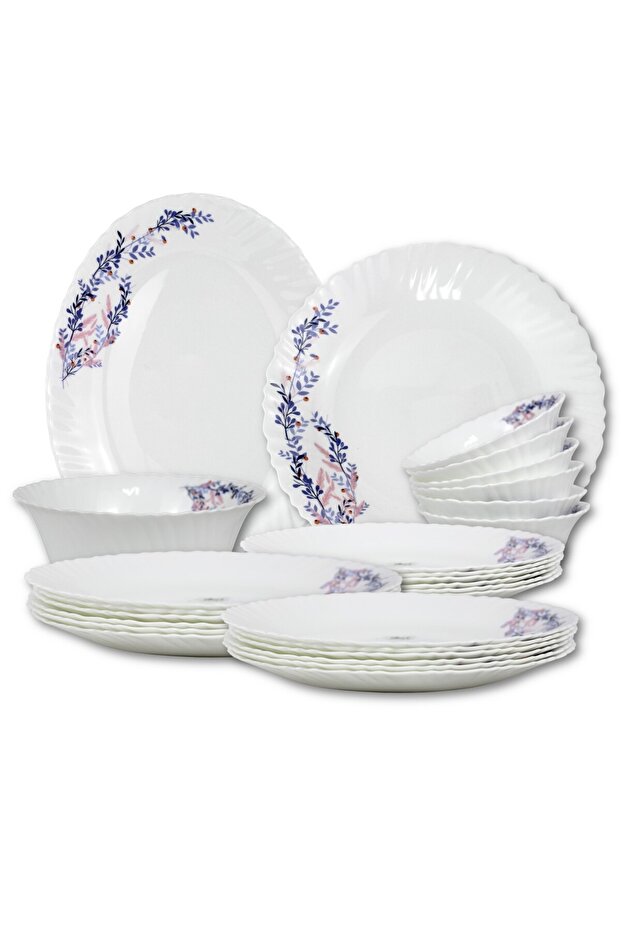 26 Pcs Opal ware Dinner Set Dishwasher & Microwave safe BPA Free Durable and Stylish