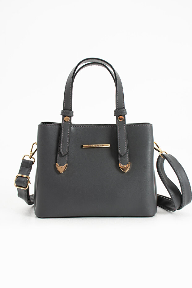 Women's 4-Compartment Simple and Stylish Shoulder Bag with Gold Accessories Clutch Bag S-1425