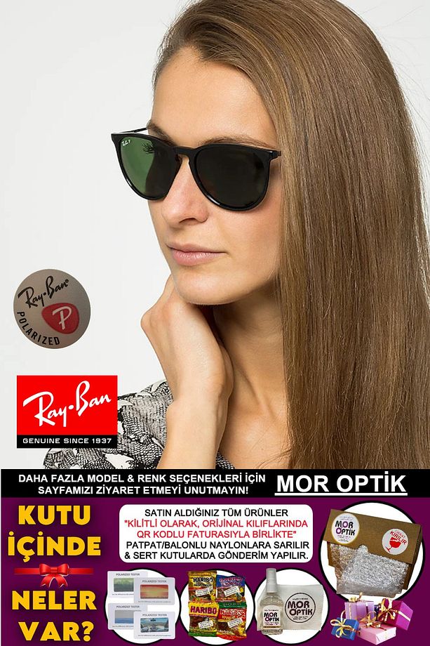 Mor Optik Rb4171 601/2p (54 SİZE) Parlak Siyah-polarize - 1