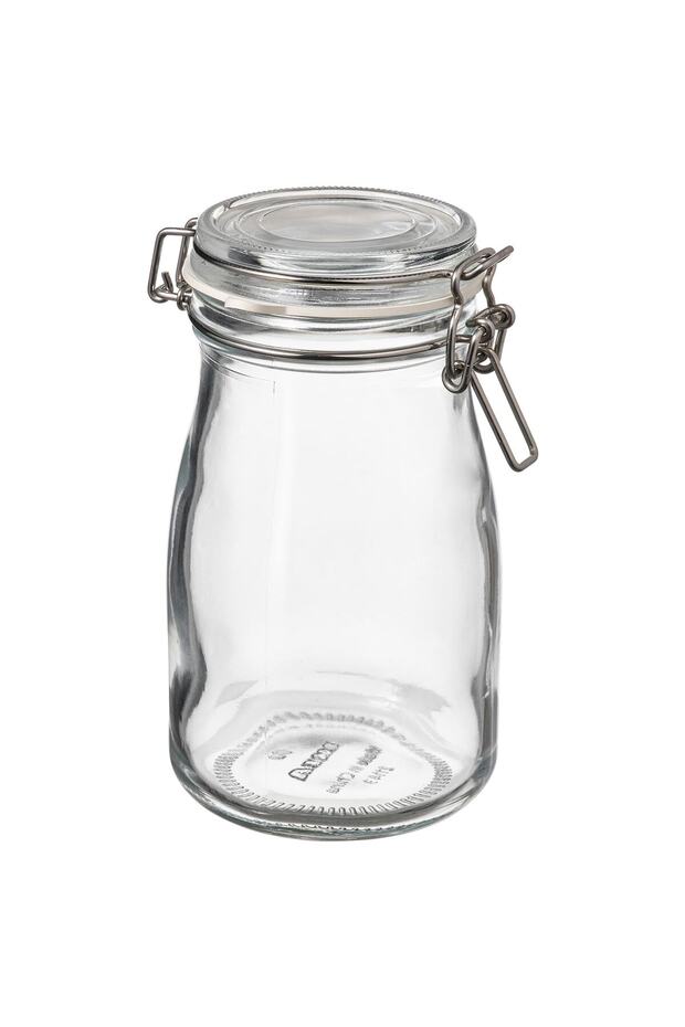 KORKEN Bottle shaped jar with lid, clear glass, 0.4 l