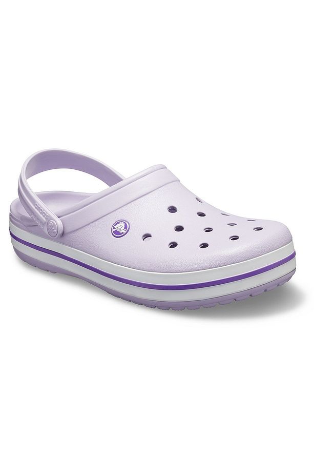 Lila Unisex Crocband Kenarı Mor Çizgili Terlik. - 2
