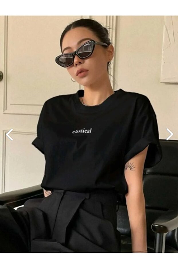 تيشيرت كلاسيكي مطبوع مقاس كبير - 6