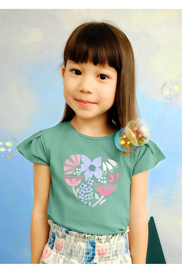 Green Girl's T-Shirt 3015