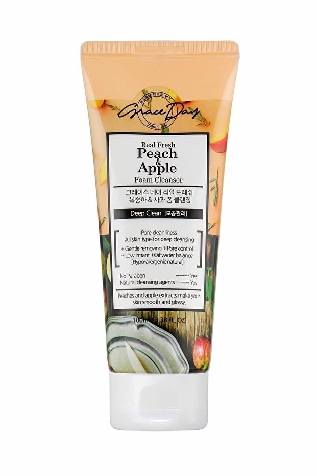 Deep Cleansing Foam with Peach and Apple Extract Real Fresh Peach Apple Foam Cleanser