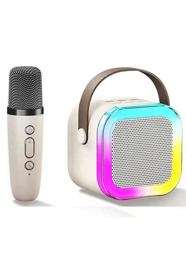 Yeni Nesil Şarj Edilebilir Pilli Güçlü Ses Performanslı Bluetooth Karaoke Mikrofon Hoparlör Seti - 4