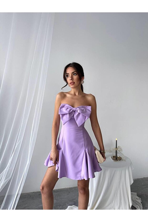 Міні-сукня з бантом - 6