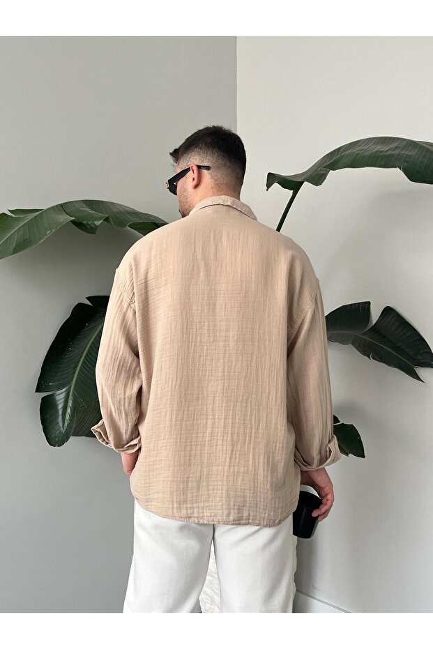 Müslin Oversize Gömlek - 3