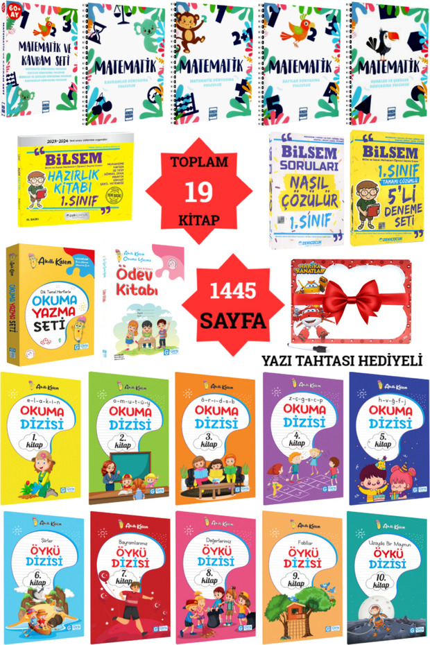 Dolu Dolu 1. Sınıf Seti: Okuma Yazma Seti + Matematik ve Kavram Seti + 1. Sınıf Bilsem Hazırlık Seti - 1