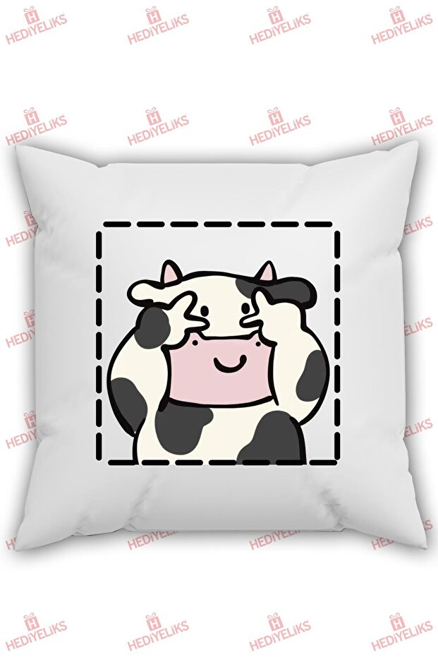 Cow Figured Peace Gift Pillow