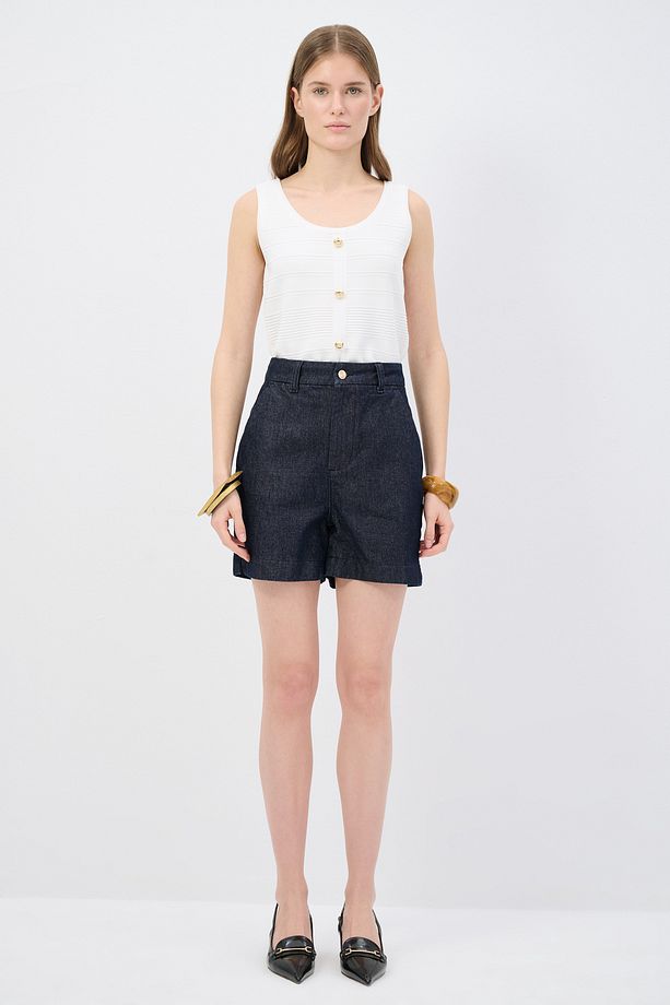 Cepli Denim Şort - 5
