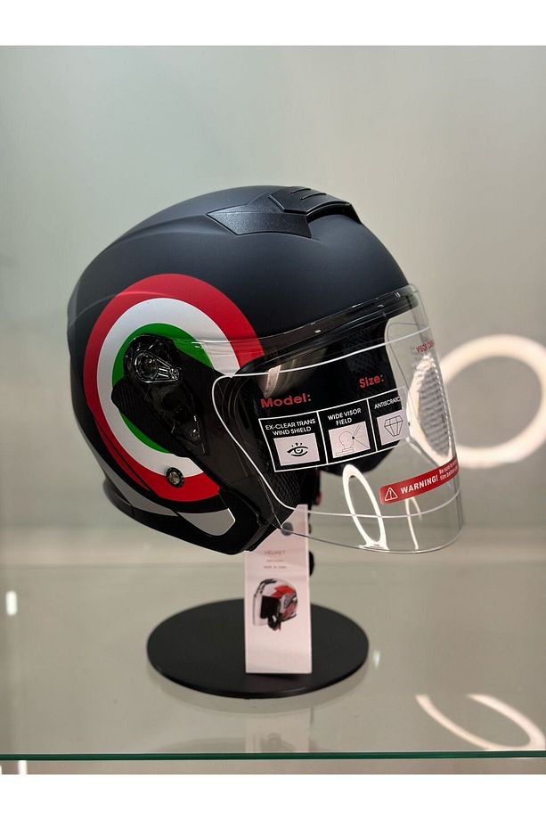 Jk-526 Güneş Gözlüklü Yarım Kask Y1 - 1