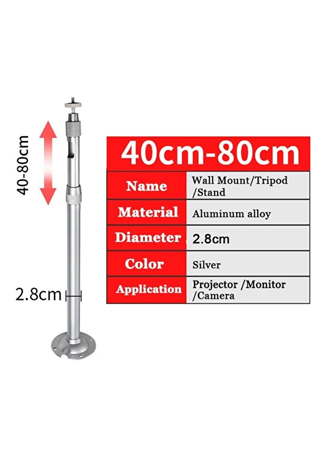 حامل جهاز عرض Salange 40-80 سم، حامل جهاز عرض عالمي مثبت على السقف والجدار لجهاز XGIMI DLP Mini.