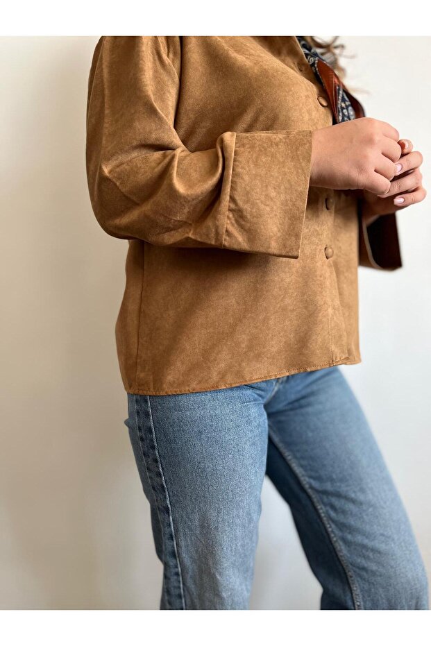 Nubuk Kumaş Basic Gömlek - 4
