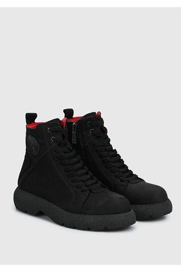 Siyah Deri Kadın Bot - 2