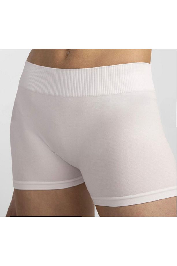 İz Yapmayan Basic Dikişsiz Diz Üstü Şort Tayt Yüksek Bel Boxer - 2