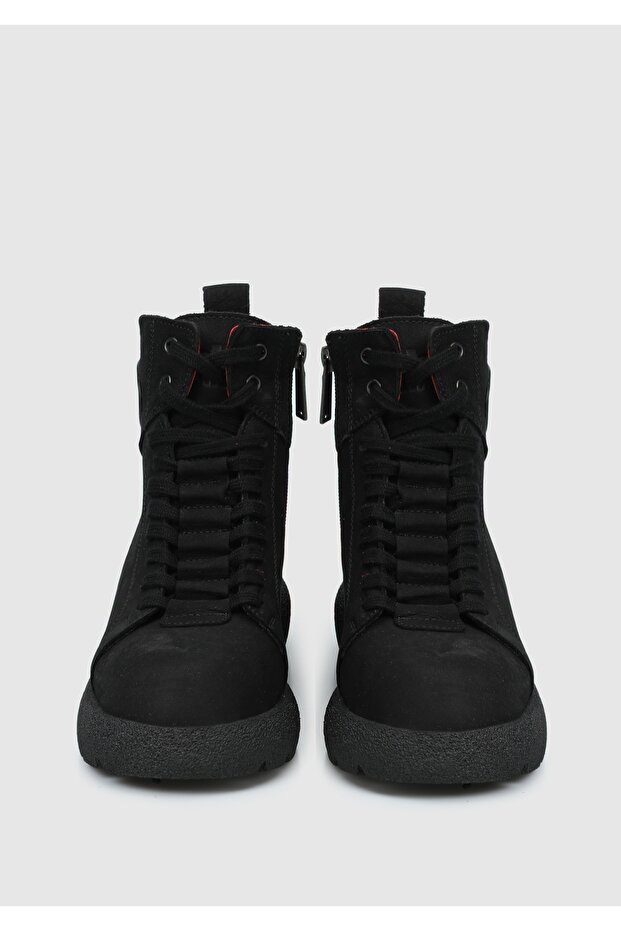 Siyah Deri Kadın Bot - 3