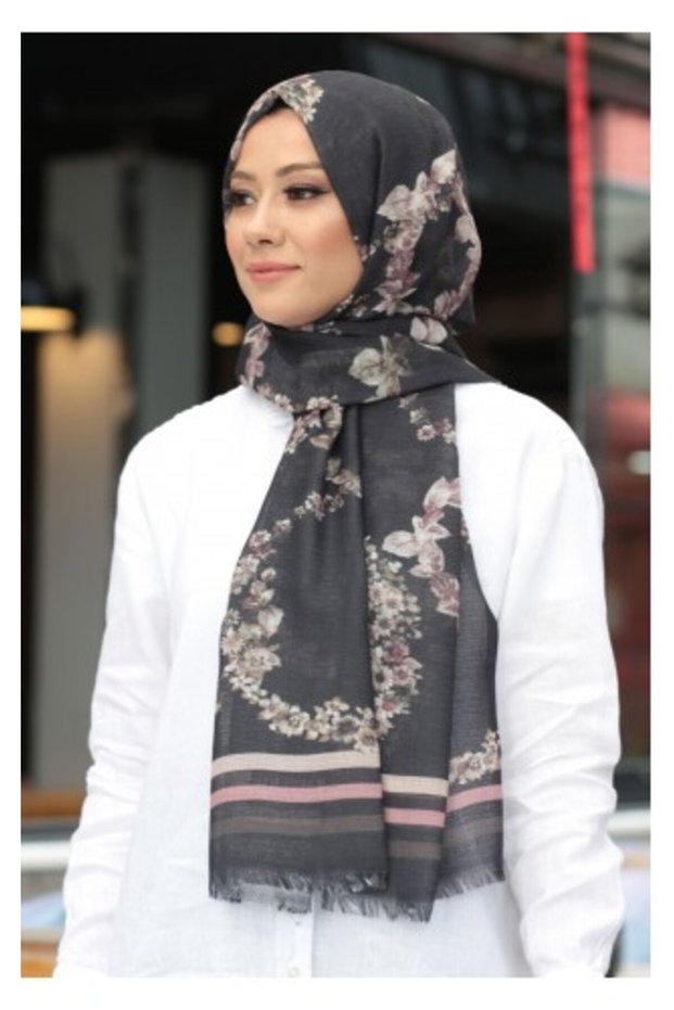 Digital Printed Patterned Cotton Shawl Ke-05-V2