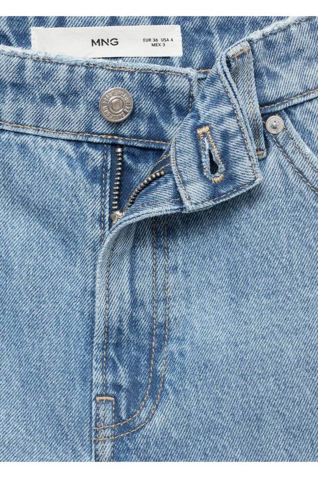 Paçaları dikişsiz denim bermuda şort - 8