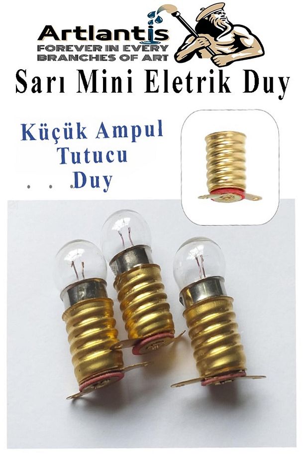 Seri ve Paralel Basit Elektrik Devresi 1 Paket Deney Seti Sarı Mini Duy 5 Adet Mini Ampul 10 Adet An - 7