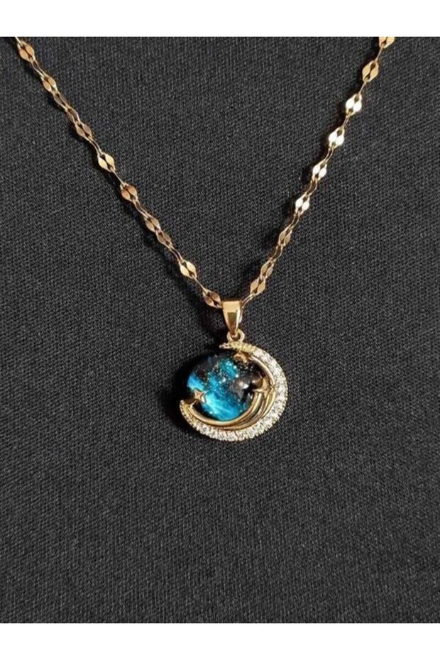 - Stainless Steel Planet Necklace (Yellow)