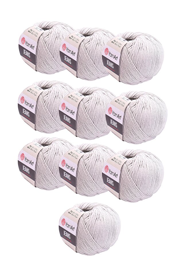 Jeans 49 Light Gray 10 Pack Amigurimi Baby Floss Yarn-Art Jeans 10 Pieces