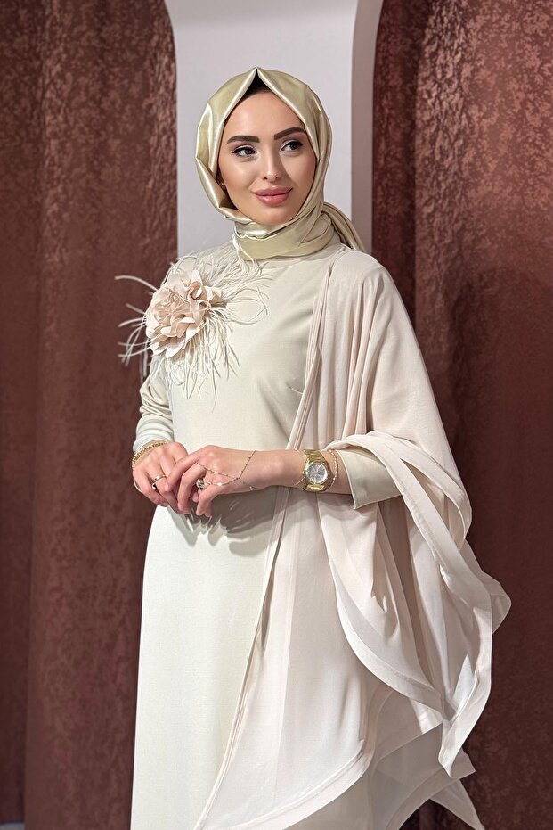 WHİTE CORNER Abiye 3151 Bej - 3