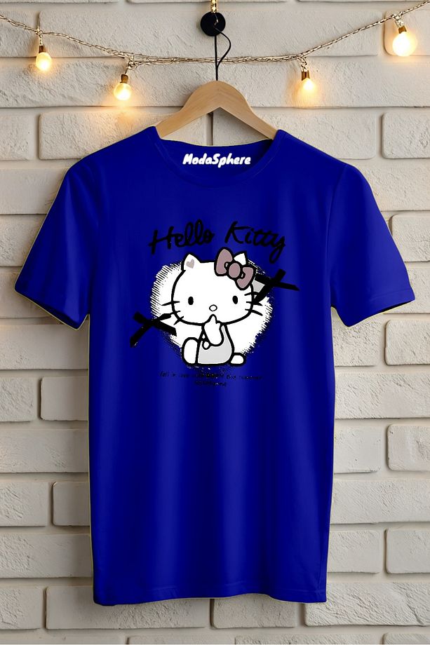 HELLO KITTY Baskılı Unisex Oversize Tişört Battal Boy - 1