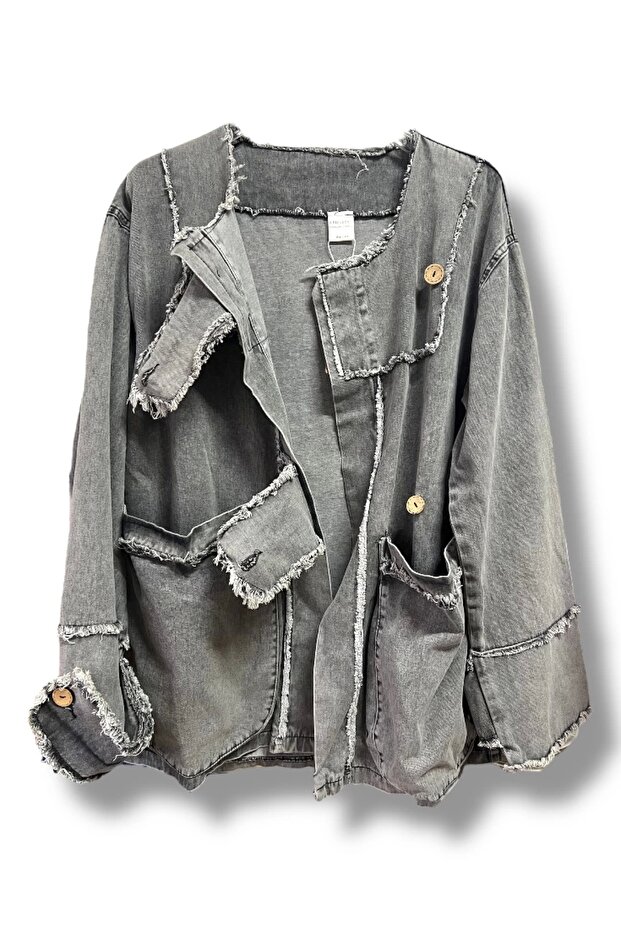 Bohemian Women's Denim Jacket Kaftan