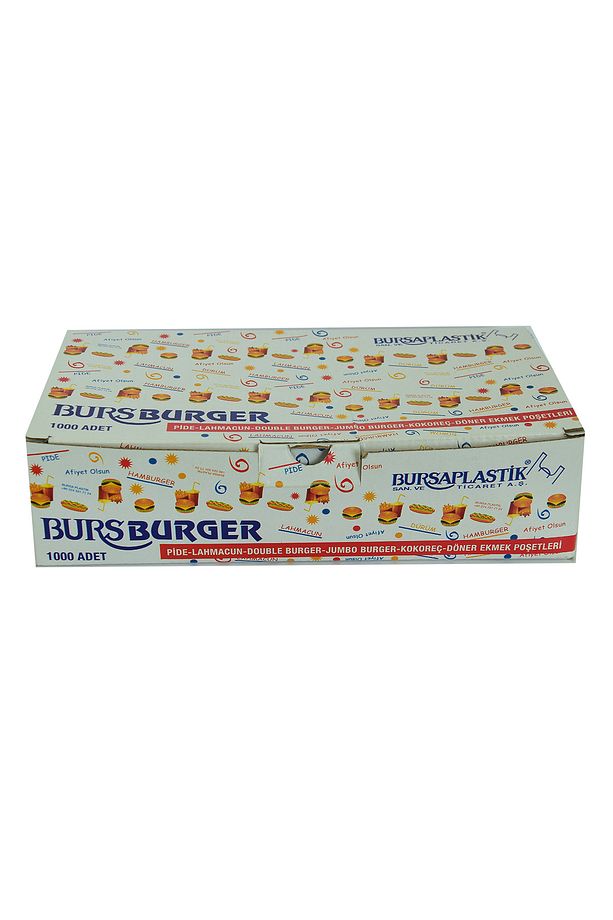 Bursburger Pide Lahmacun Burger Koko-reç Döner Ekmek Hışır Poşeti 13X26 1000 Adet - 1