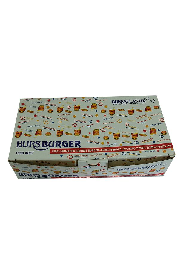Bursburger Pide Lahmacun Burger Koko-reç Döner Ekmek Hışır Poşeti 13X26 1000 Adet - 3