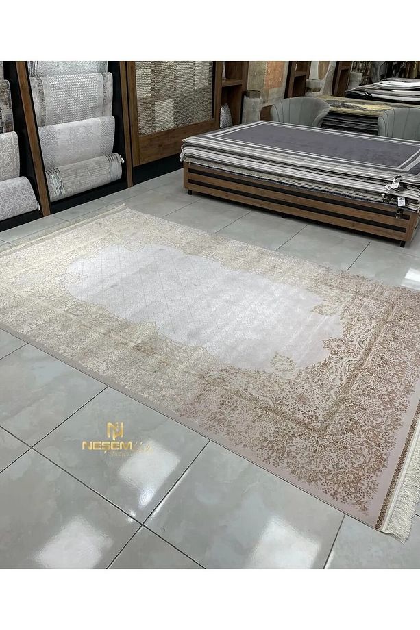 DIORA TEBRIZ 3948 A BEJ BEJ 120 TARAK İPEK DOKUMA MAKINE HALIMIZ - 4