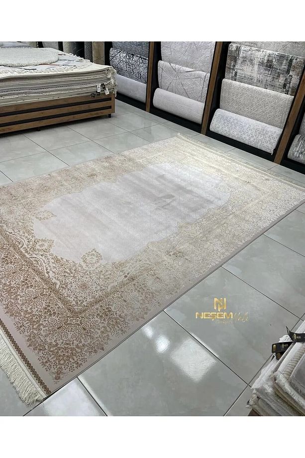 DIORA TEBRIZ 3948 A BEJ BEJ 120 TARAK İPEK DOKUMA MAKINE HALIMIZ - 5