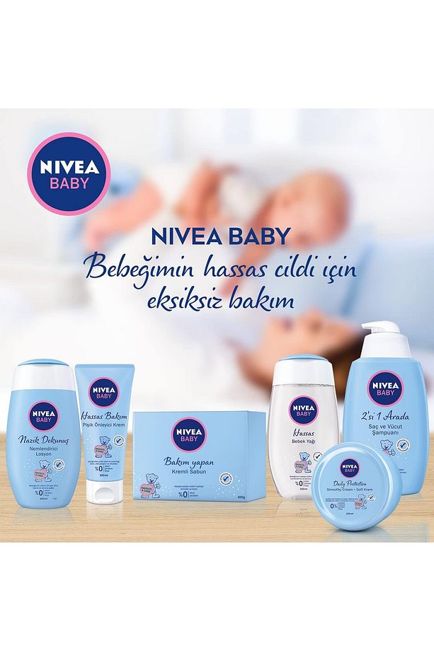 Nıvea Saç ve Vücut Şampuanı 500 ml Bebek Losyonu 200 ml Nemlendirici Krem 200 ml - 4