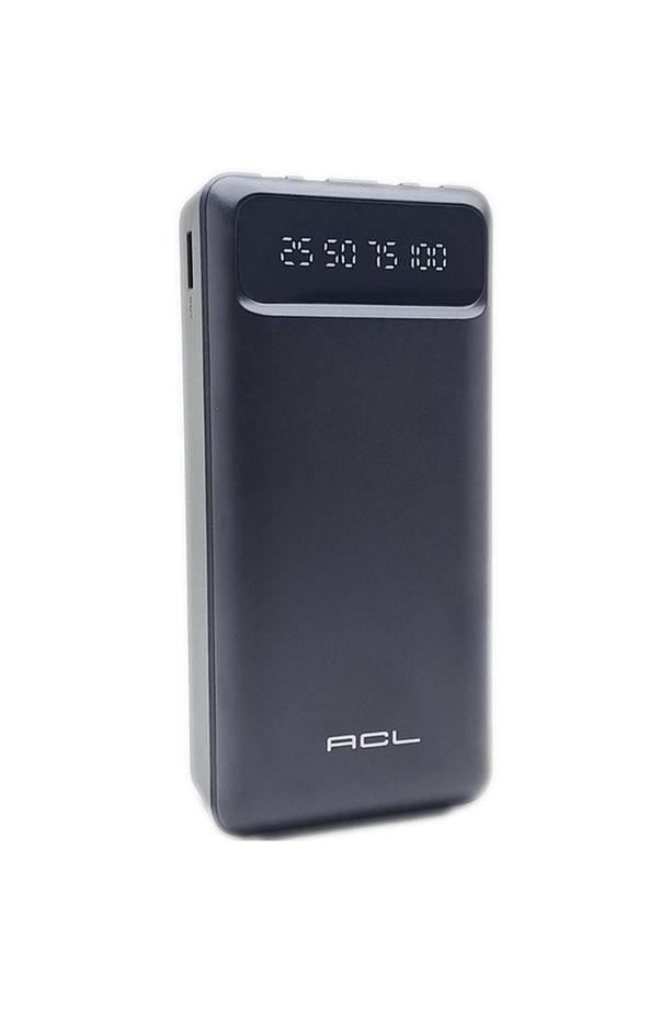 30000 mAh PW-23 1XUSB, 2 LED LCD Ekran, Dahili USB, Mikro, Type-C, Lightning Giriş Powerbank - 1