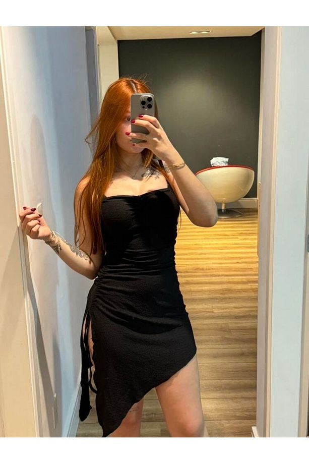 Siyah Elbise Kadın Tatil Halter Bağcıklı Bağcıklı Dokulu Asimetrik Etek Ucu Elbise Yaz Yazlık - 2