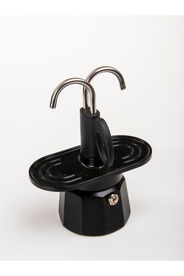 2'li Espresso Moka Pot Seti Ocak Üstü Kullanım, Çift Musluklu, 2 Kişilik - 1